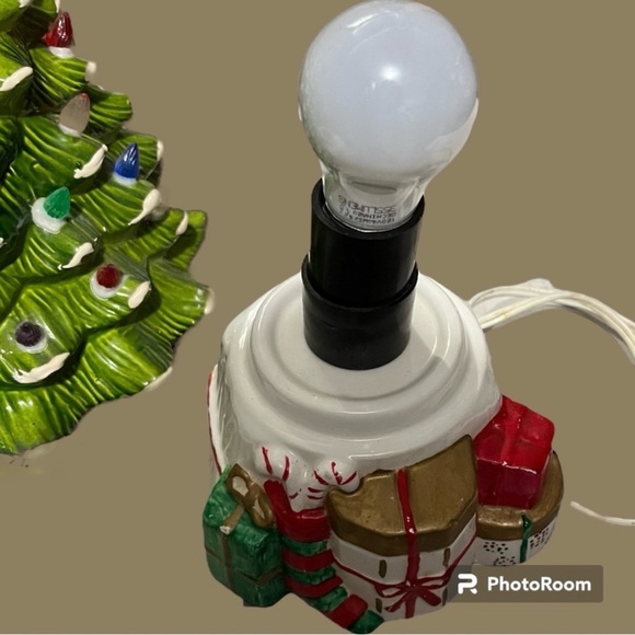 17.5in Ceramic Light Up Christmas Tree vintage ceramic christmas  tree X-Mas vtg - Picture 10 of 15